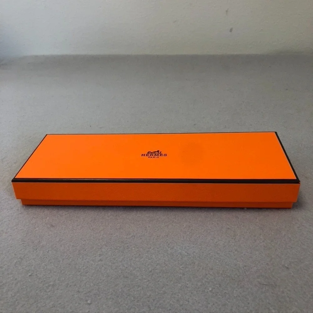 Authentic Hermes Orange Storage Gift Box‎ Empty 10x3.5x1.5 Small Rectangle